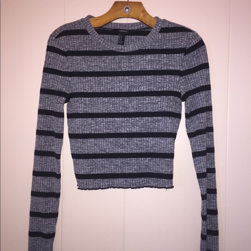 Forever 21 Ribbed Fitted Long Sleeve